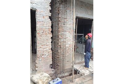 磚混房子加固方案圖片（磚混房屋抗震加固） 鋼結(jié)構(gòu)鋼結(jié)構(gòu)停車場(chǎng)設(shè)計(jì) 第1張