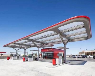 加油站鋼構(gòu)行情怎么樣（加油站鋼結(jié)構(gòu)市場趨勢預(yù)測鋼結(jié)構(gòu)加油站罩棚設(shè)計(jì)案例） 結(jié)構(gòu)框架施工 第4張