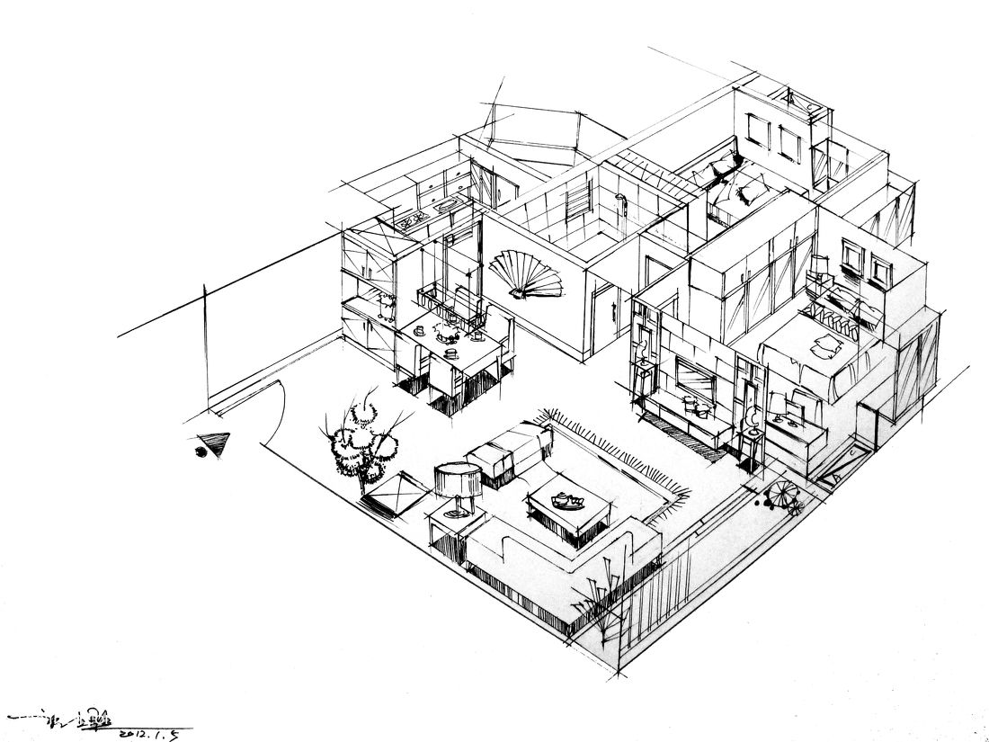 集裝箱房屋設(shè)計(jì)圖手繪（手繪集裝箱房屋設(shè)計(jì)圖需要注意以下幾個(gè)方面）