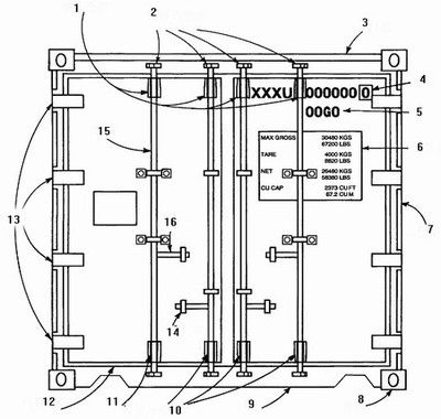 集裝箱的結(jié)構(gòu)示意圖（集裝箱結(jié)構(gòu)示意圖） 結(jié)構(gòu)工業(yè)鋼結(jié)構(gòu)設(shè)計(jì) 第2張