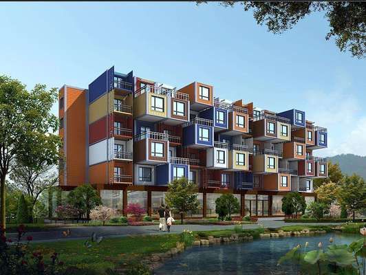 住人集裝箱框架材料規(guī)格 建筑效果圖設計 第3張 住人集裝箱框架材料規(guī)格 建筑效果圖設計 第3張