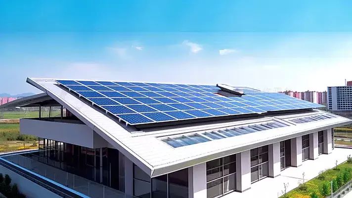 屋頂光伏設(shè)施（屋頂光伏設(shè)施指的是在屋頂鋪設(shè)光伏組件，是違建需整改） 結(jié)構(gòu)工業(yè)鋼結(jié)構(gòu)設(shè)計 第2張