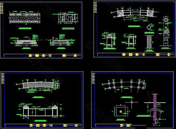 景觀廊架施工圖繪制步驟（景觀廊架施工圖怎么繪制） 建筑施工圖施工 第3張