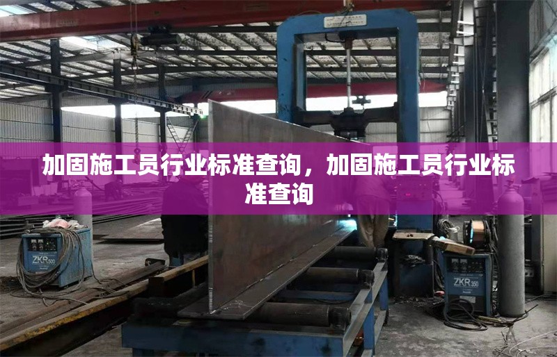 加固施工員行業(yè)標準查詢，加固施工員行業(yè)標準查詢 行業(yè)新聞 第1張