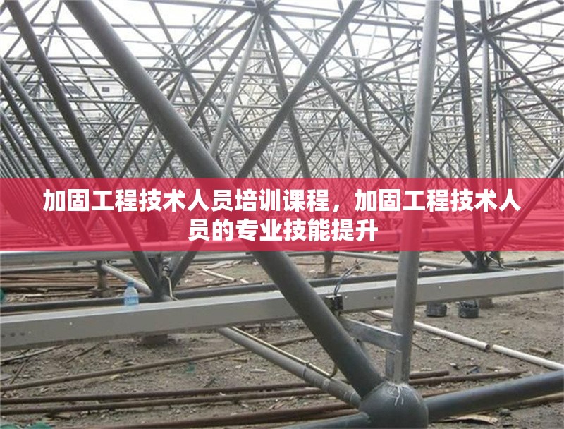 加固工程技術(shù)人員培訓(xùn)課程，加固工程技術(shù)人員的專業(yè)技能提升