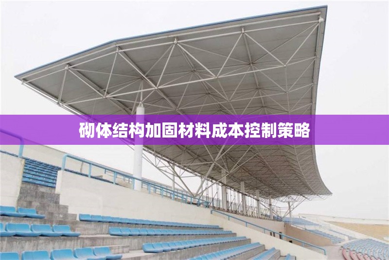 砌體結(jié)構(gòu)加固材料成本控制策略