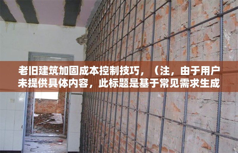 老舊建筑加固成本控制技巧，（注，由于用戶未提供具體內(nèi)容，此標題是基于常見需求生成的通用示例。若需更精準的標題，請補充相關(guān)內(nèi)容細節(jié)。）