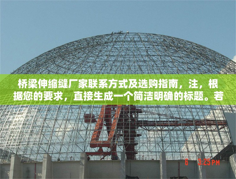 橋梁伸縮縫廠家聯(lián)系方式及選購指南，注，根據(jù)您的要求，直接生成一個簡潔明確的標題。若需調整方向（如更側重價格、地區(qū)等），可補充說明具體需求。